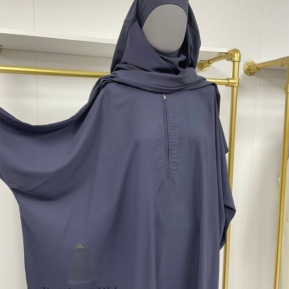 Batwing Abaya 'Grey Blue'