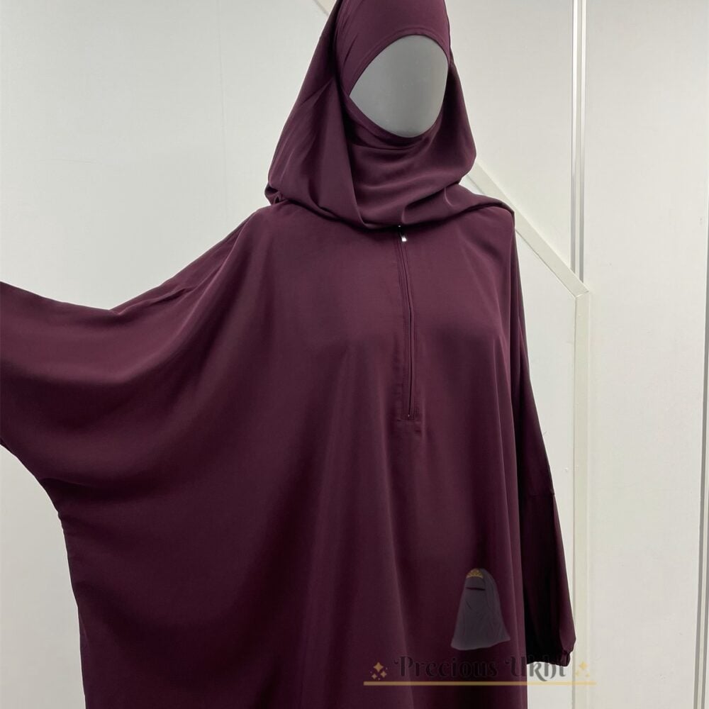 Batwing abaya 'Plum'
