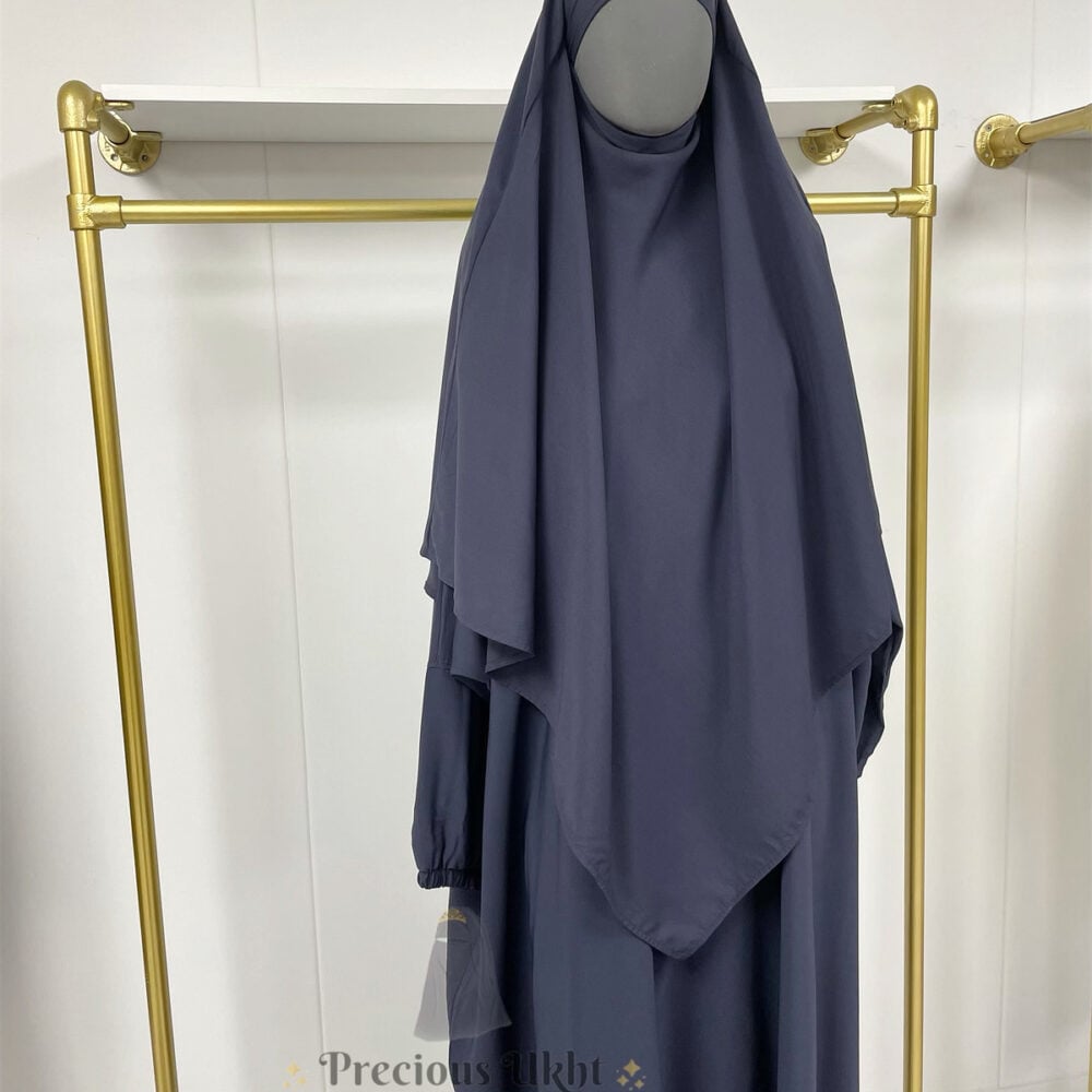 Amira Khimaar Short 'Grey Blue'
