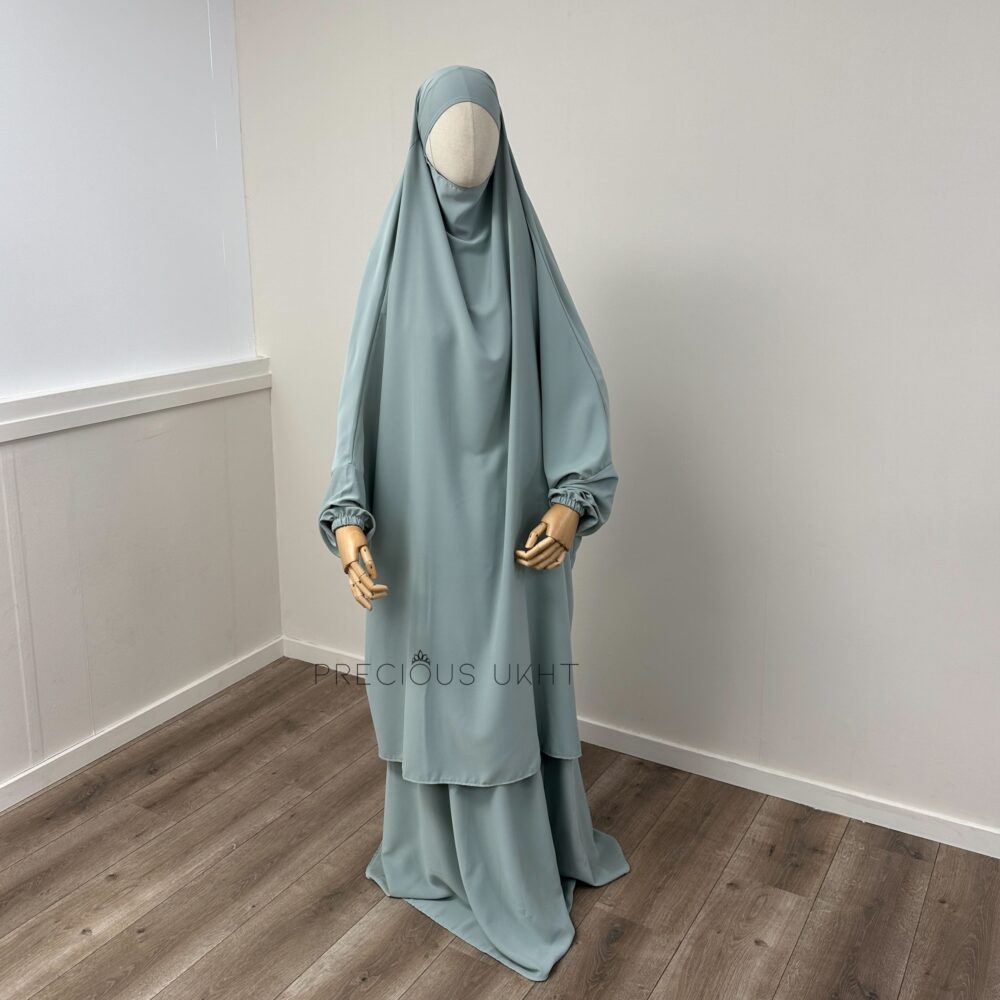 2 Piece Batwing Jilbaab Maryam 'Minty Blue'