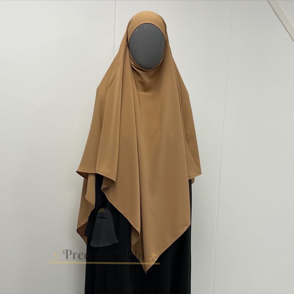 Amira Khimaar Short 'Caramel' (Medina Silk Fabric)