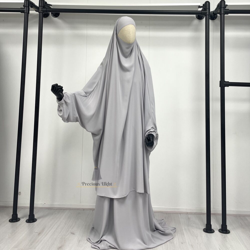 2 Piece Batwing Jilbaab Hafsa 'Light Grey'