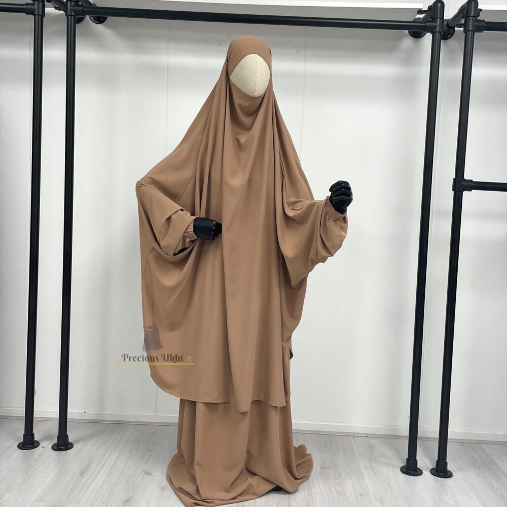 2 Piece Batwing Jilbaab Hafsa 'Sandy Brown'