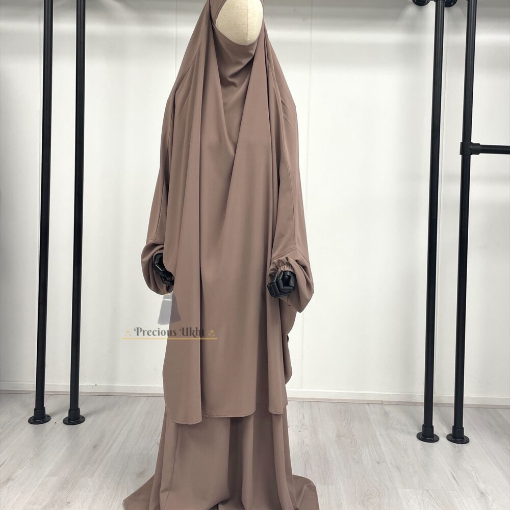 2 Piece Batwing Jilbaab Hafsa 'Mauvie Grey'