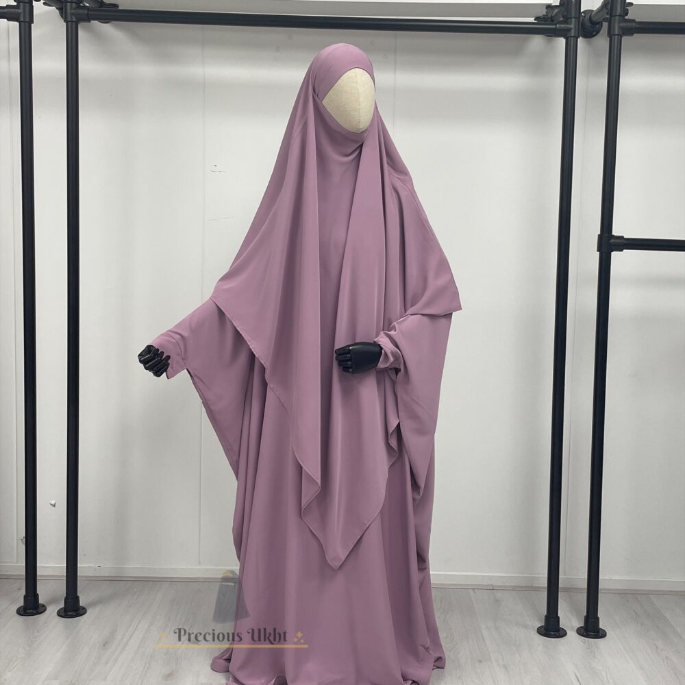Alternative view of Amira Khimaar Long ‘Lila' (Medina Silk Fabric)
