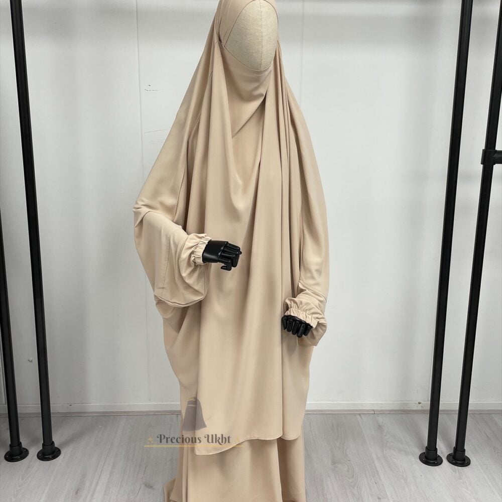 2 Piece Batwing Jilbaab Hafsa ‘Beige Nude'