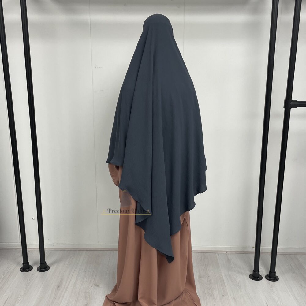 Alternative view of Precious Ukht Stretch Amira Khimaar 'Dark Grey'