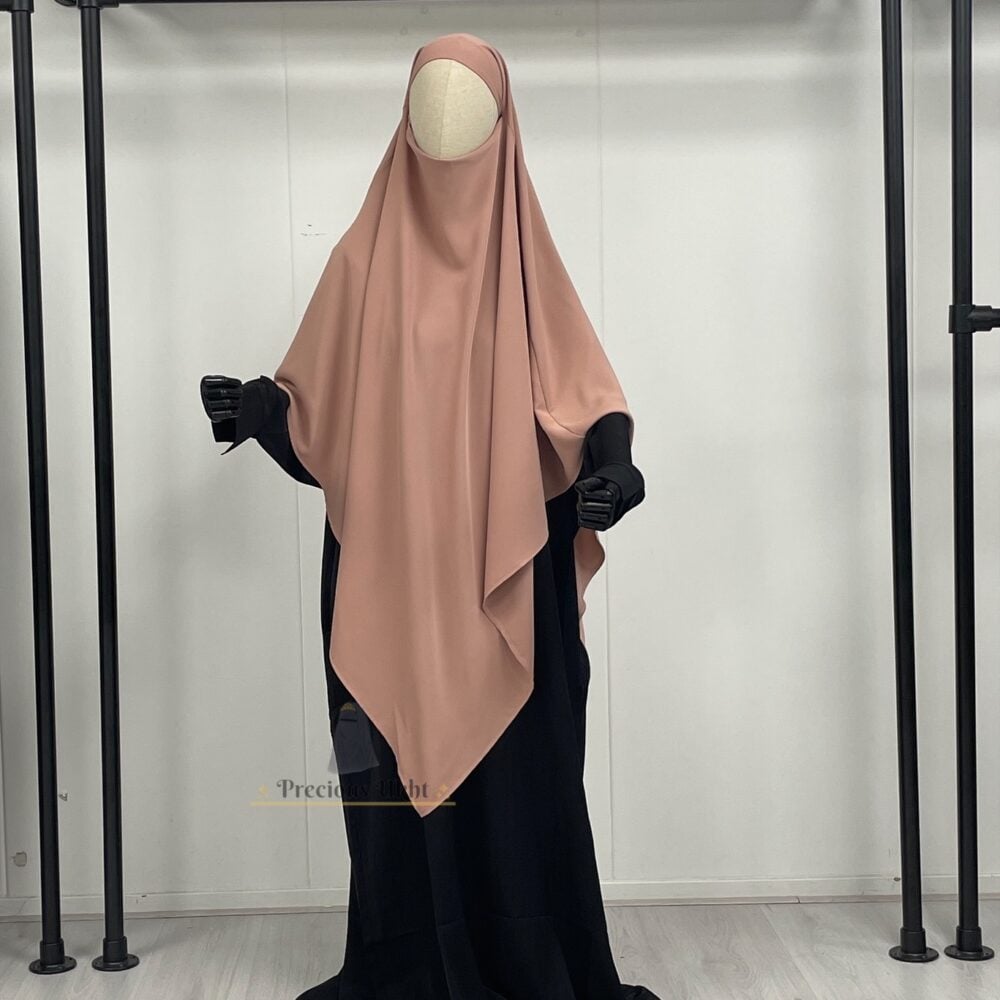 Amira Khimaar Long ‘Old Rose' (Medina Silk Fabric)