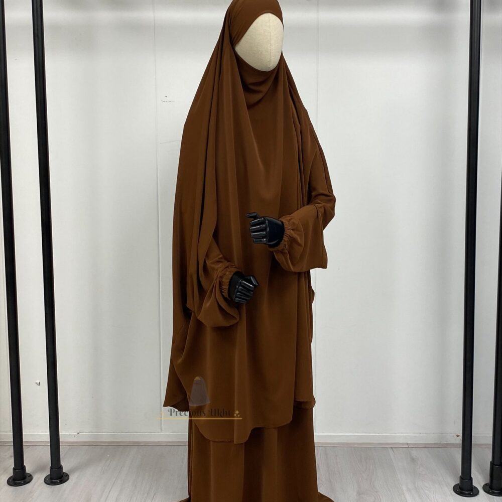 2 Piece Batwing Jilbaab Hafsa ‘Mokka'
