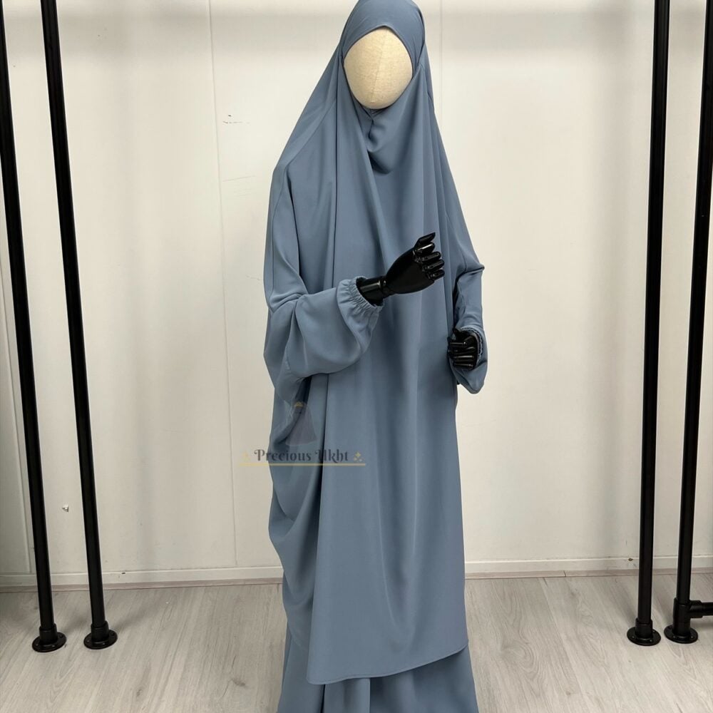 2 Piece Batwing Jilbaab Maryam ‘Blueish Grey’