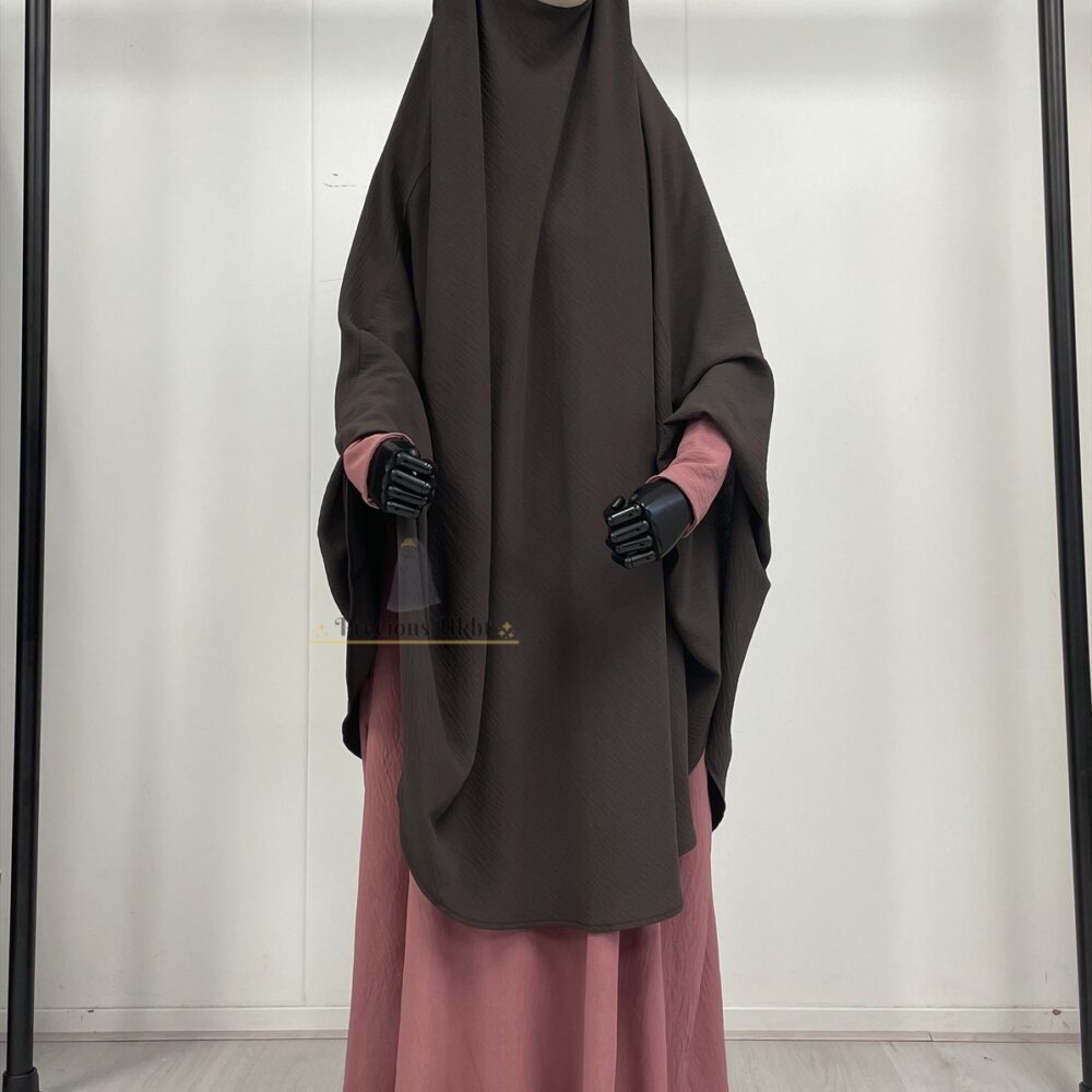 Precious Ukht Tieback Stretch Knie Khimaar ‘Dark Chocolate'