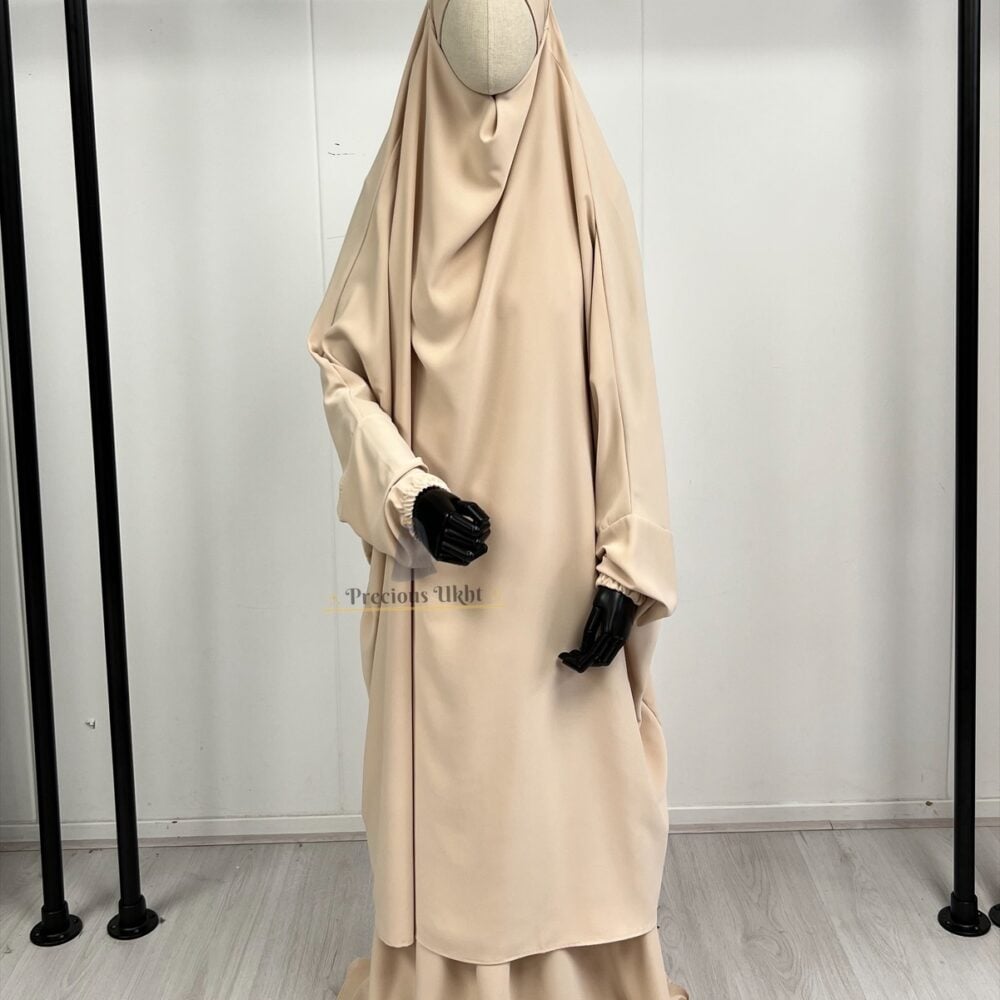 2 Piece Batwing Jilbaab Maryam ‘Beige Nude'