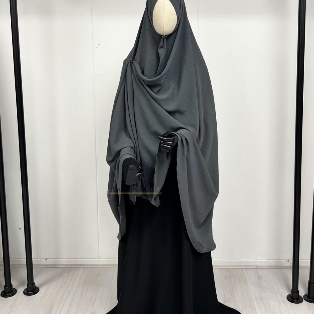 Precious Ukht Stretch Knie Khimaar 'Grey'