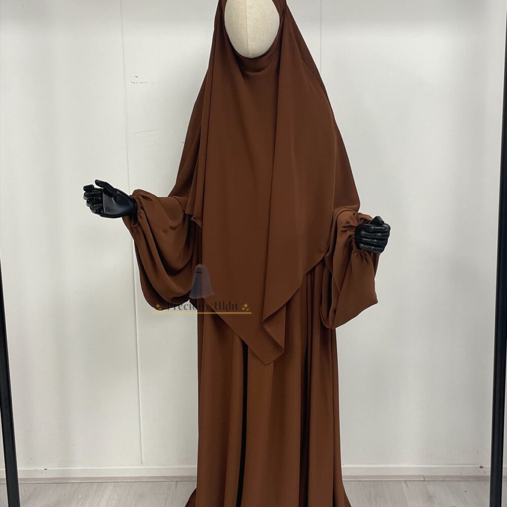 Amira Khimaar Short ‘Mokka’ (Medina Silk Fabrics)
