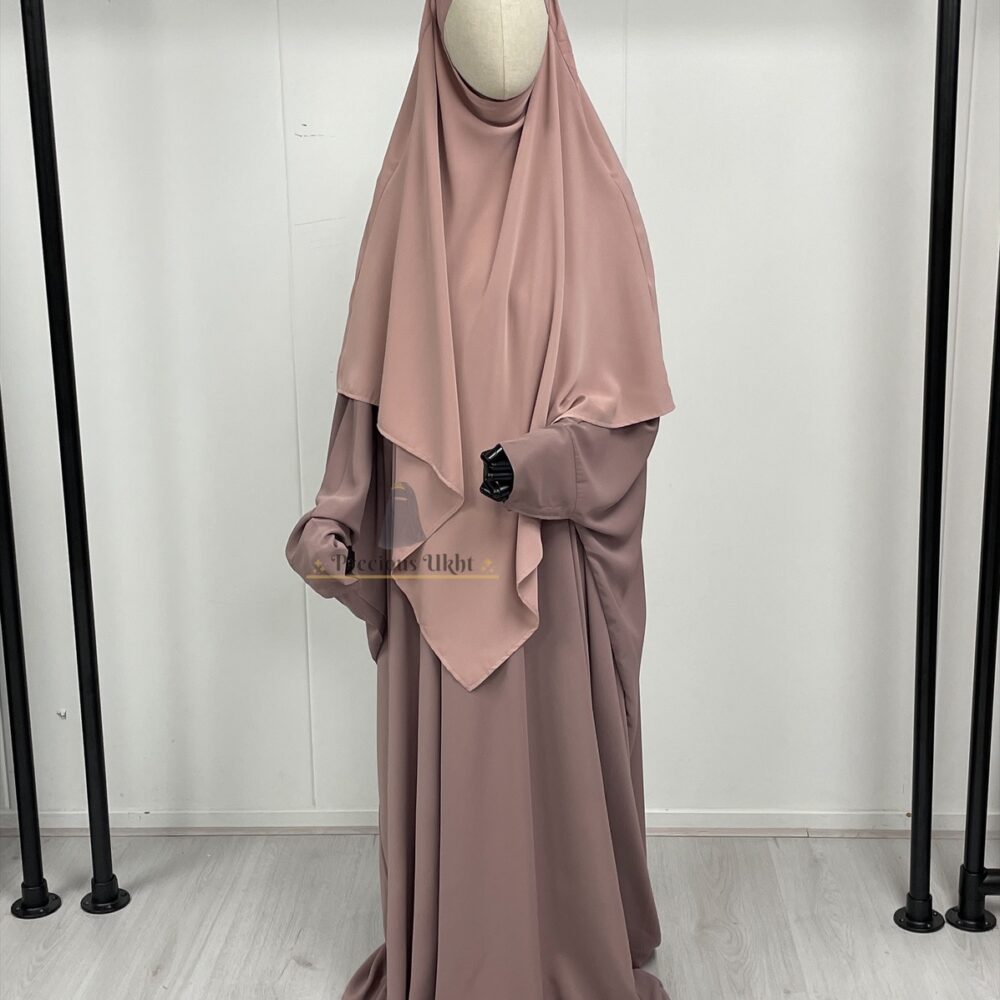 Amira Khimaar Short ‘Old Rose’ (Medina Silk Fabrics)