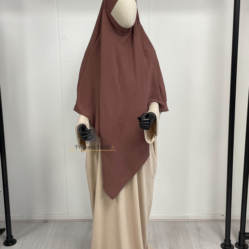 1 Laags Stretch Khimaar Amira 'Dark Mauve'