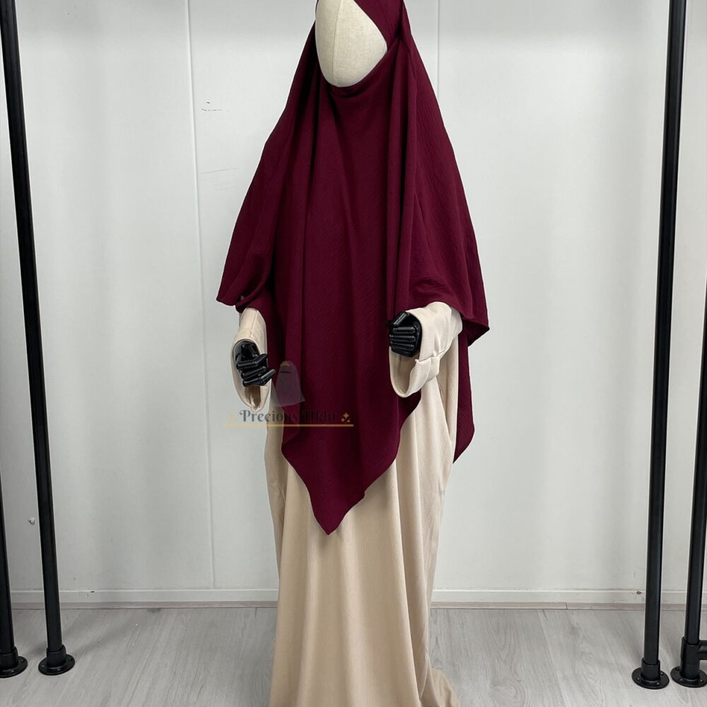 1 Laags Stretch Khimaar Amira 'Cherry'