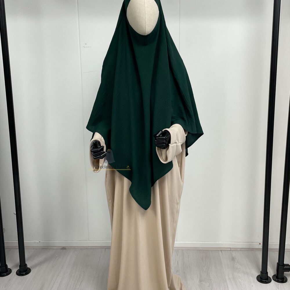 1 Laags Stretch Khimaar Amira 'Forest Green'