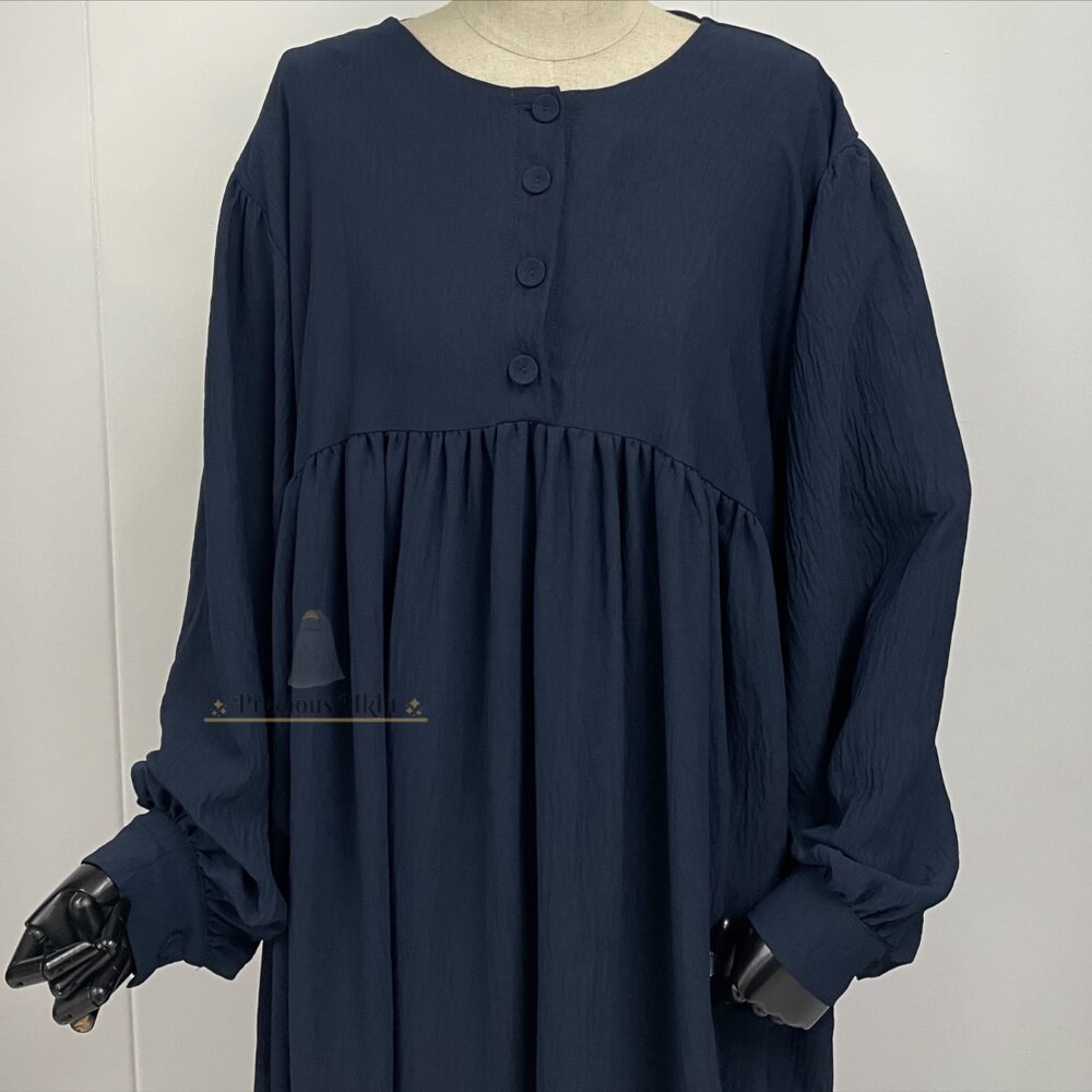 Alternative view of Stretch Abaya Youssra 'Dark Blue'