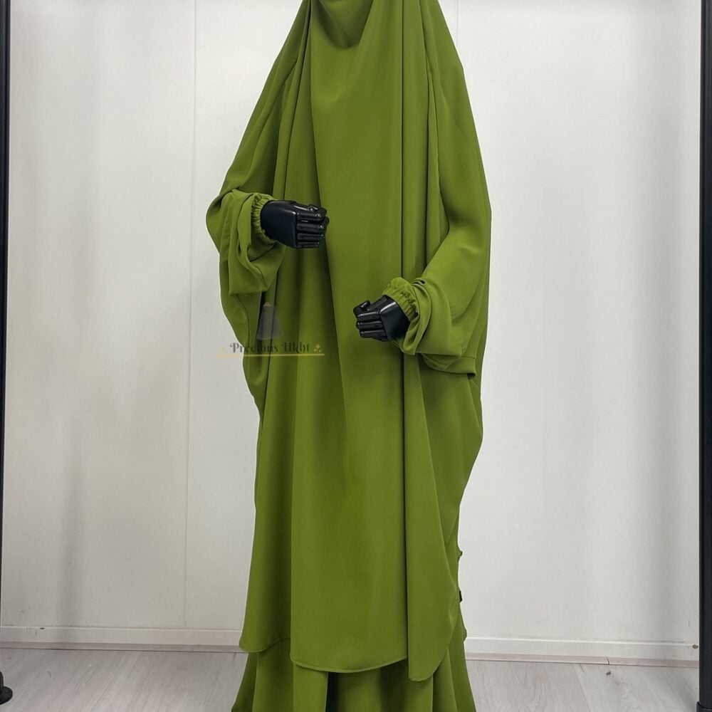 2 Piece Batwing Jilbaab Maryam ‘Lime’