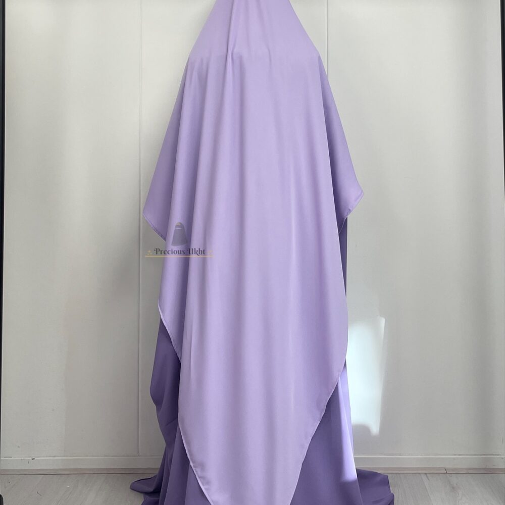 Alternative view of Amira Khimaar Long ‘Lila’ (Medina Silk Fabric)