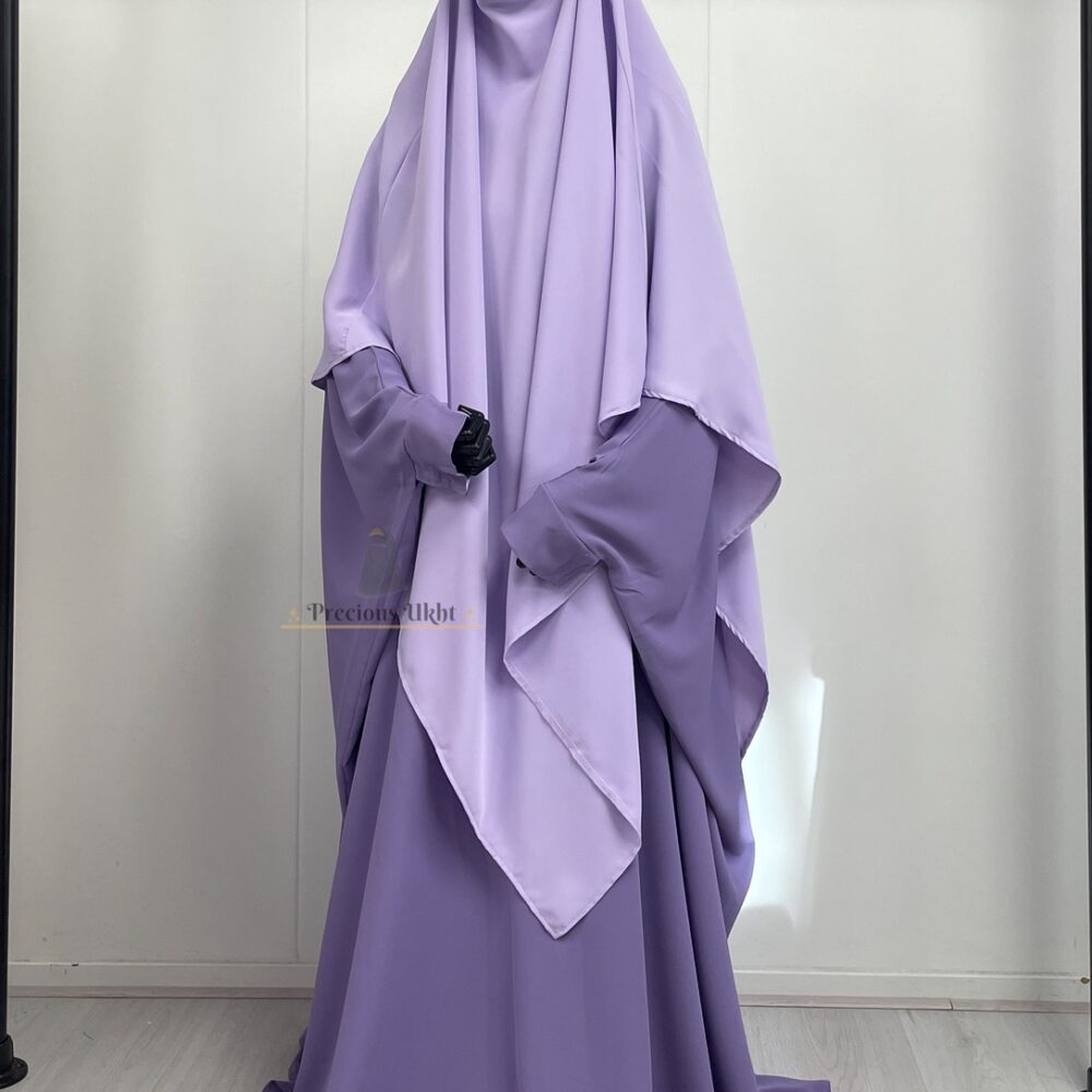 Amira Khimaar Long ‘Lila’ (Medina Silk Fabric)