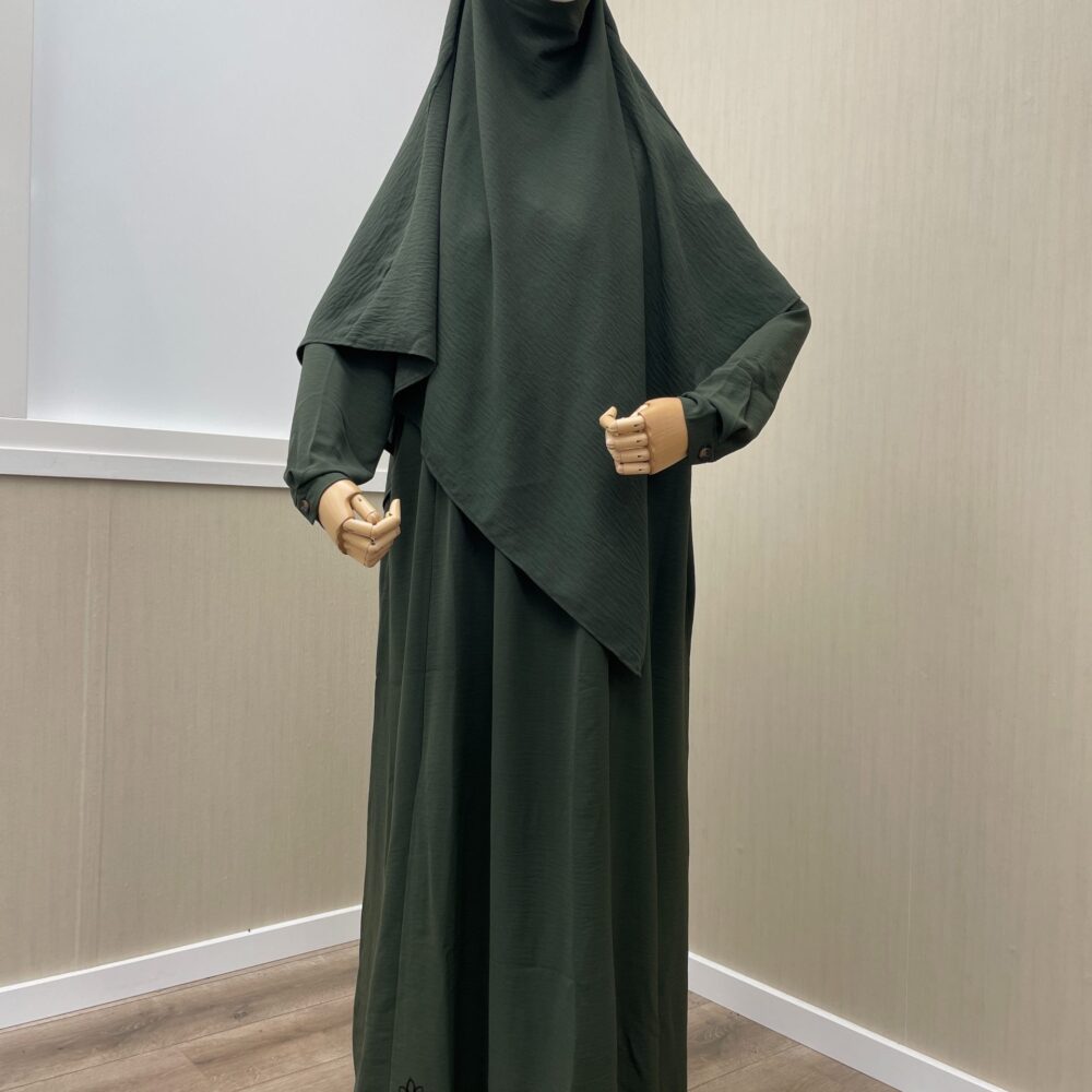 1 Laags Stretch Khimaar Amira 'Dark Khaki'