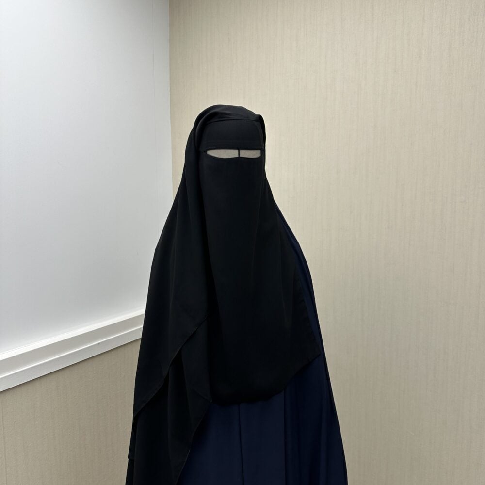 3 Laags Niqaab 'Black'