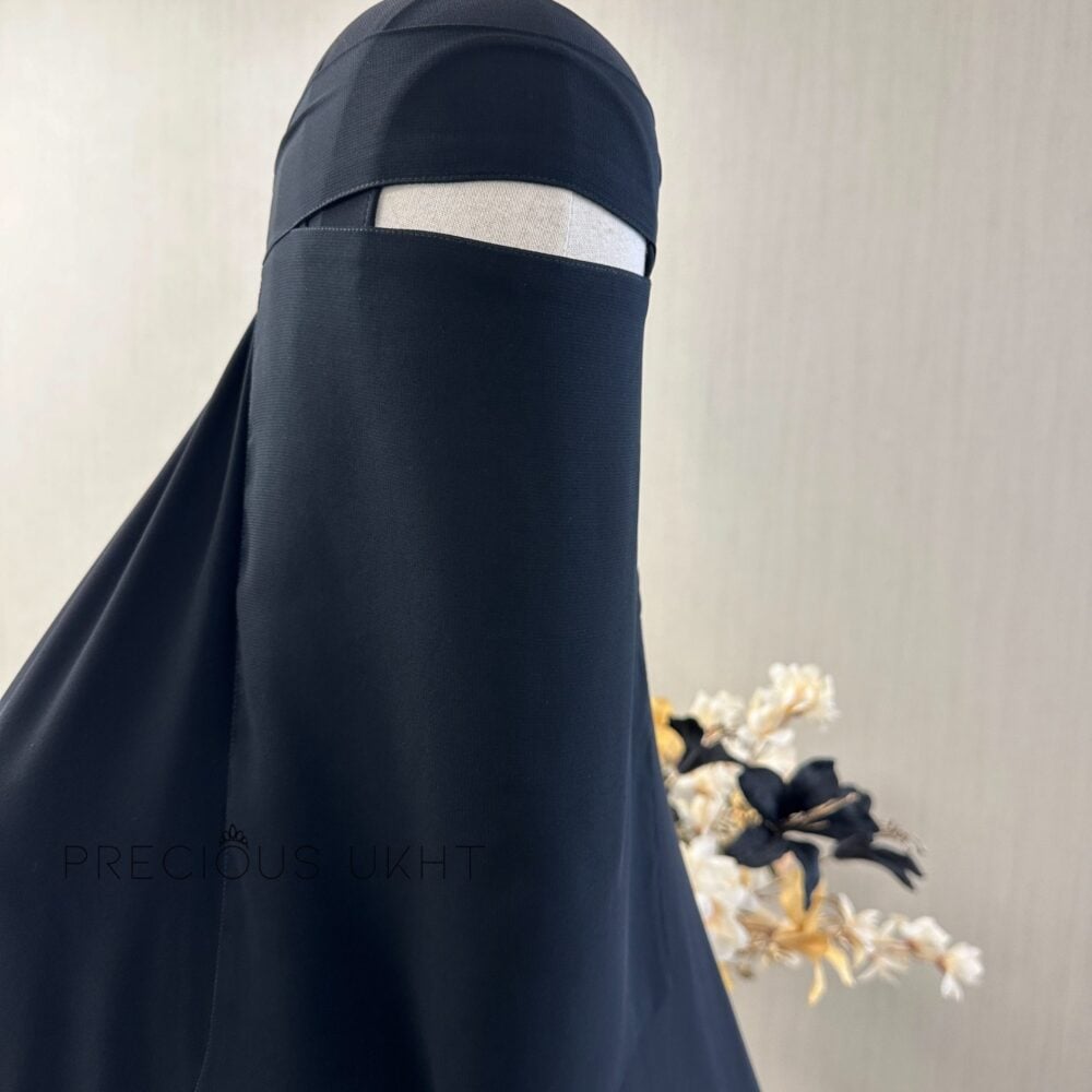 1 Laags Tieback Niqaab 'Black'