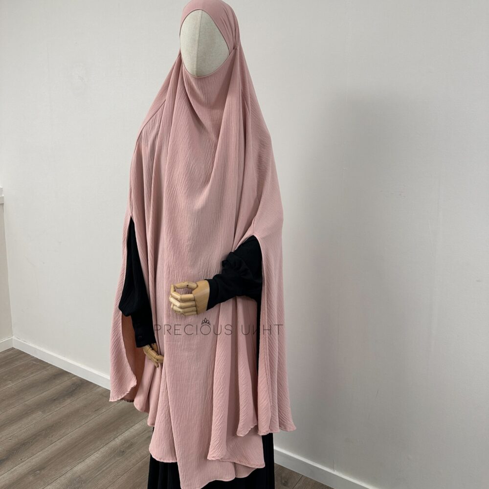 Tieback Knie Khimaar Yemeni 'Soft Rose' (Stretch)