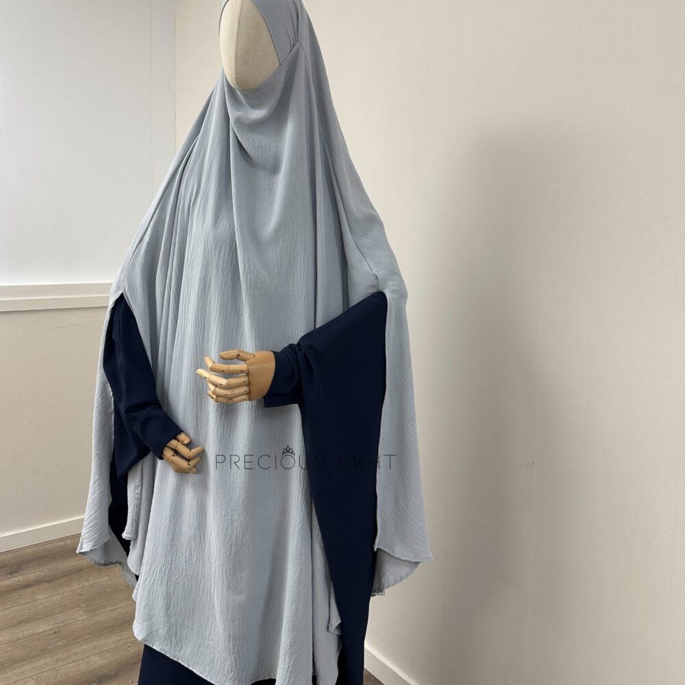 Tieback Knie Khimaar Yemeni 'Light Grey' (Stretch)