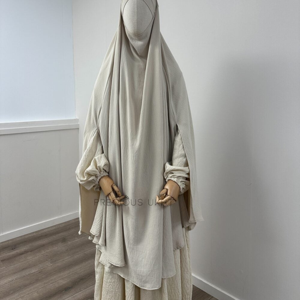 Tieback Knie Khimaar Yemeni 'Light Beige' (Stretch)