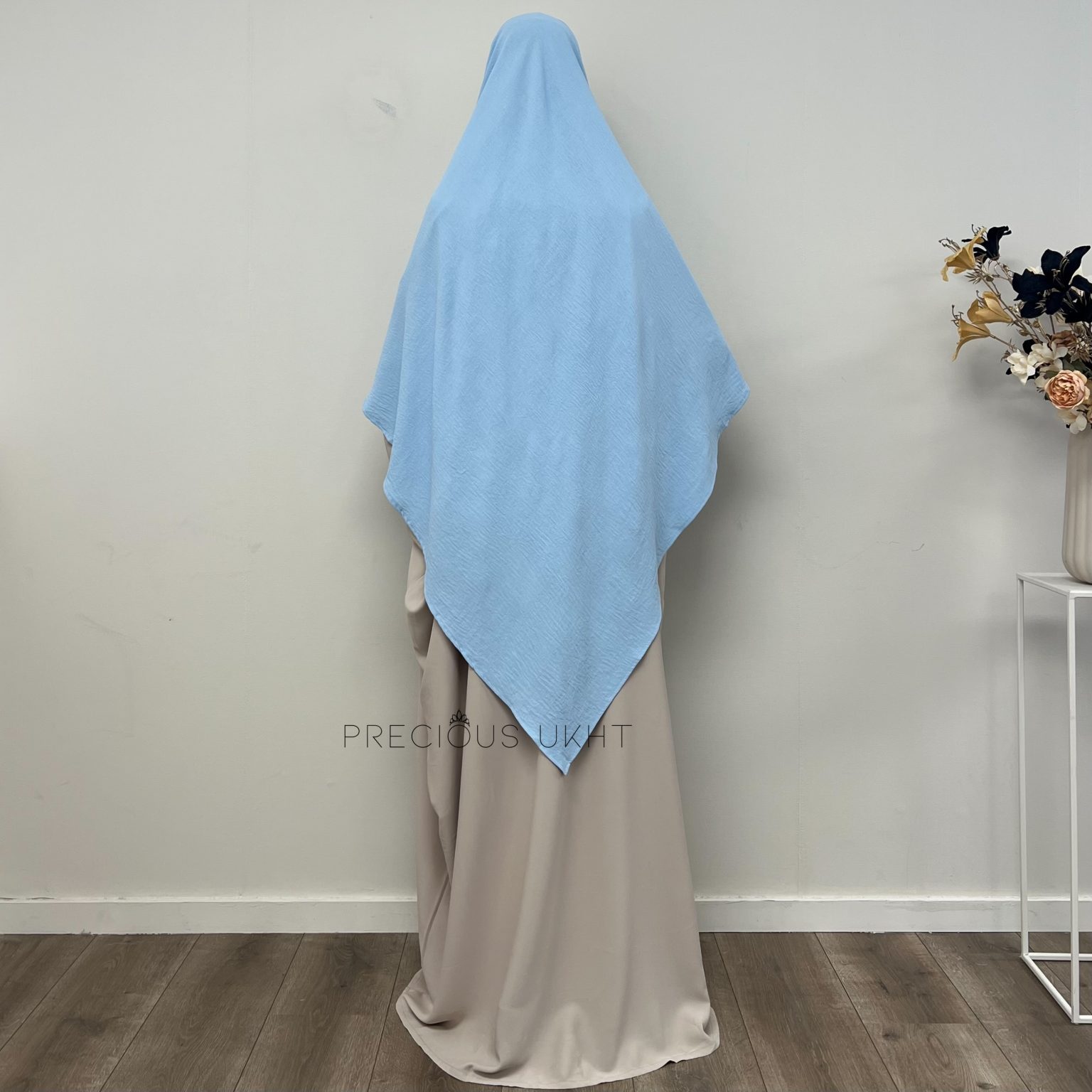 Alternative view of 1 Laags Stretch Khimaar Amira ‘Baby Blue’