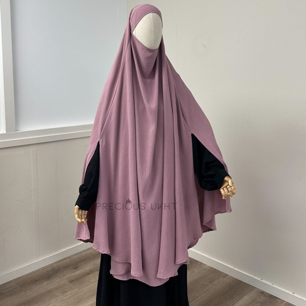 Tieback Knie Khimaar Yemeni 'Framboise' (Stretch)
