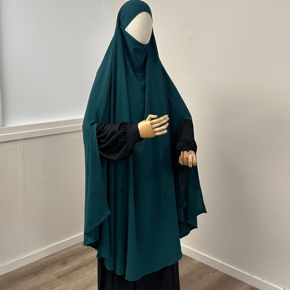 Tieback Knie Khimaar Yemeni 'Emerald Green' (Stretch)