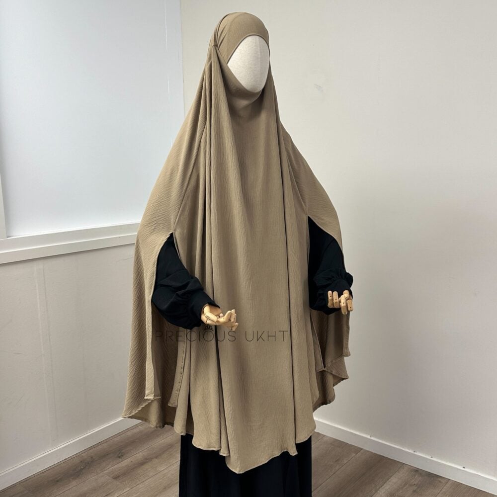 Tieback Knie Khimaar Yemeni 'Beige' (Stretch)