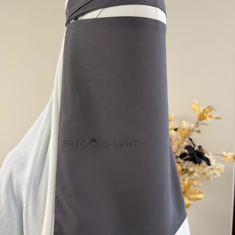 1 Laags Tieback Niqaab (Elastiek) 'Grey'