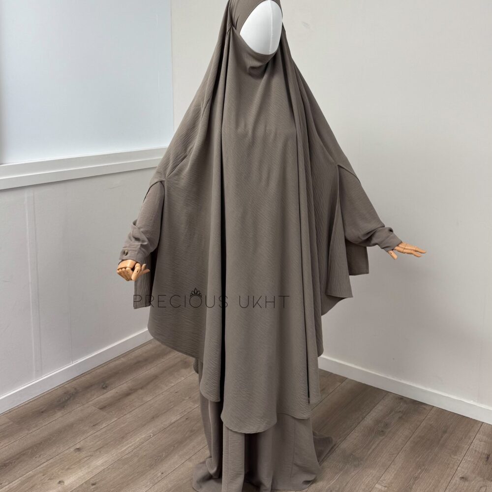 Tieback Knie Khimaar Yemeni 'Taupe' (Stretch)