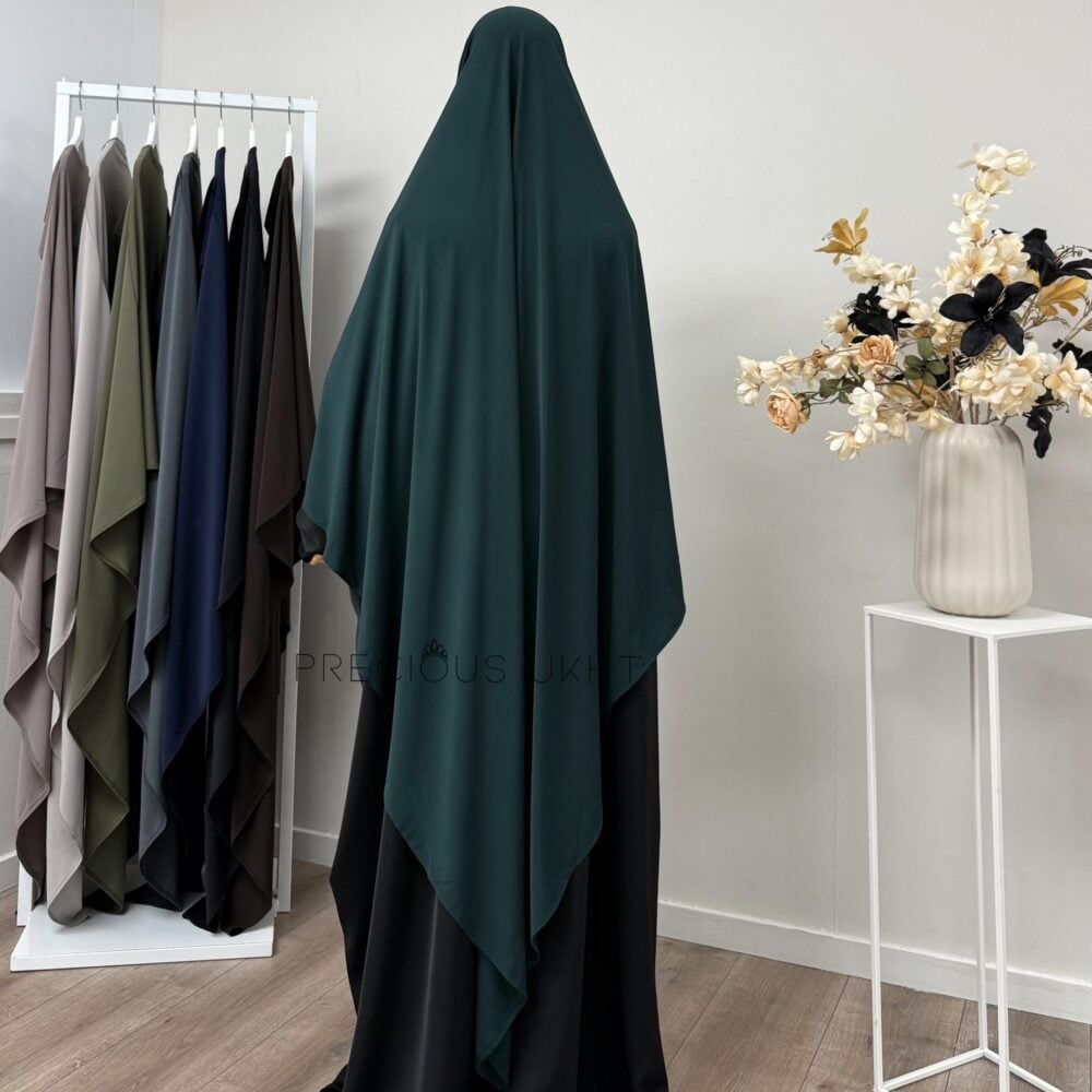 Alternative view of Amira Khimaar Long 'Forest Green' (Premium Jersey)