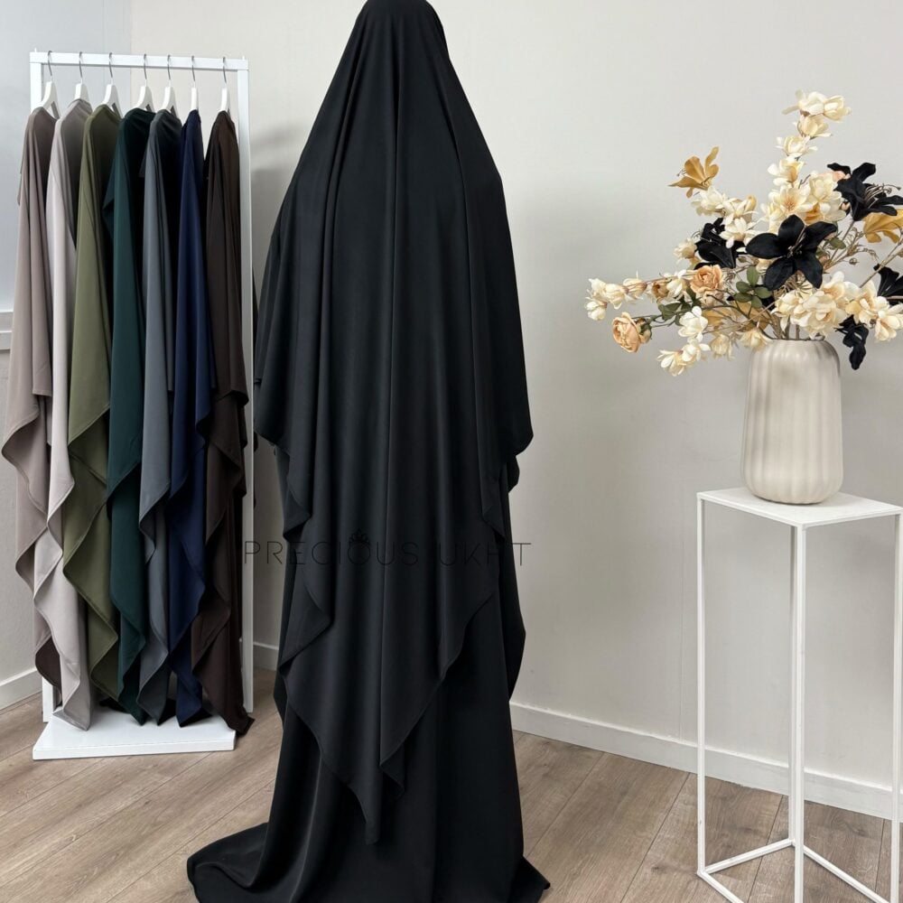 Alternative view of Amira Khimaar Long 'Black' (Premium Jersey)