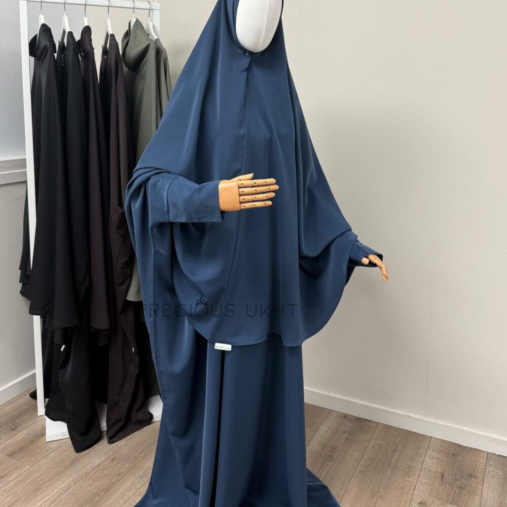 Chaymae Medium Khimaar & Abaya Set 'Midnight Blue'