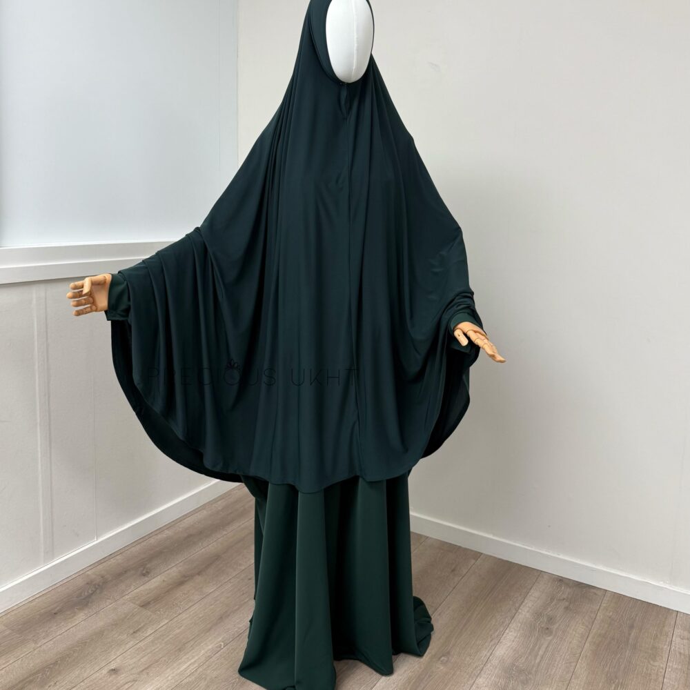 Premium Jersey Extra Long Khimaar ‘Forest Green’