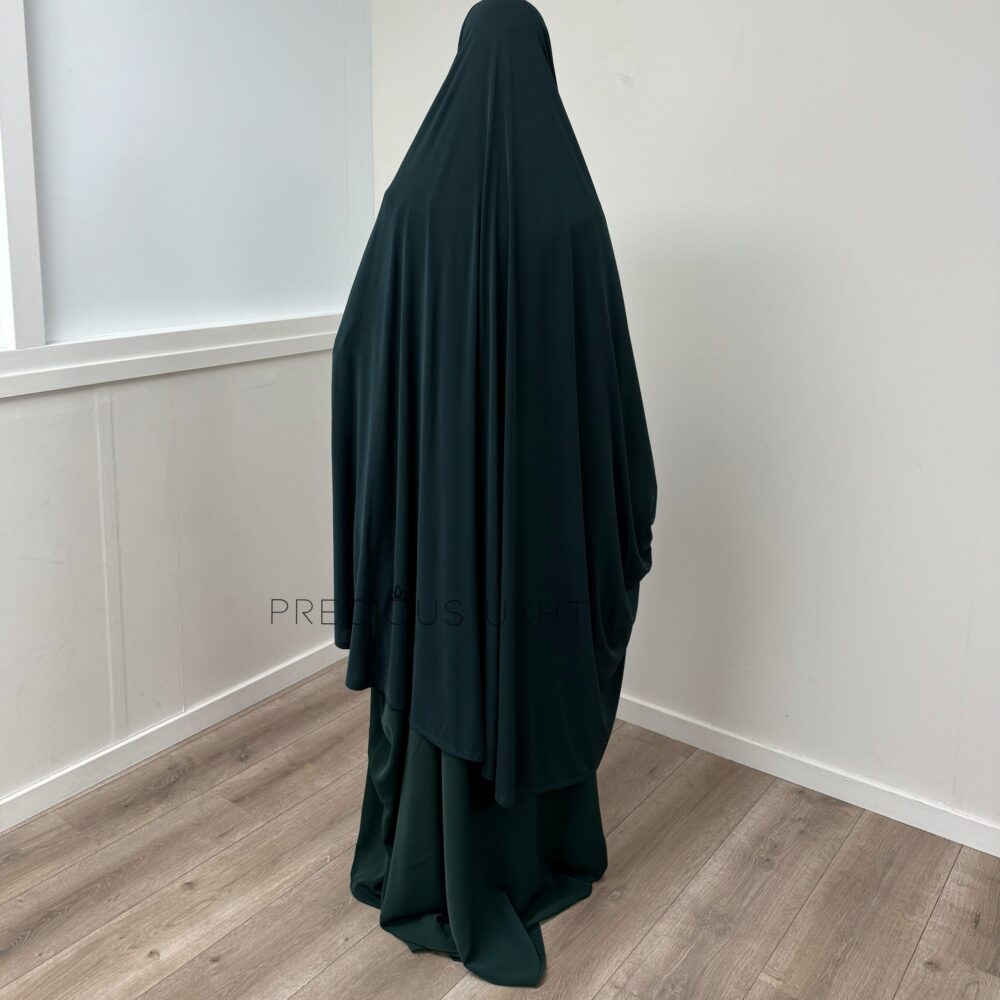 Alternative view of Premium Jersey Extra Long Khimaar ‘Forest Green’