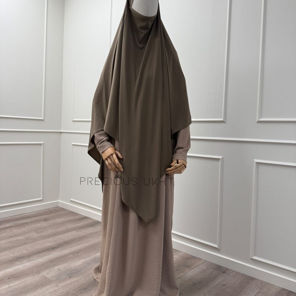 Amira Khimaar Long ‘Cappucino’ (Premium Jersey)