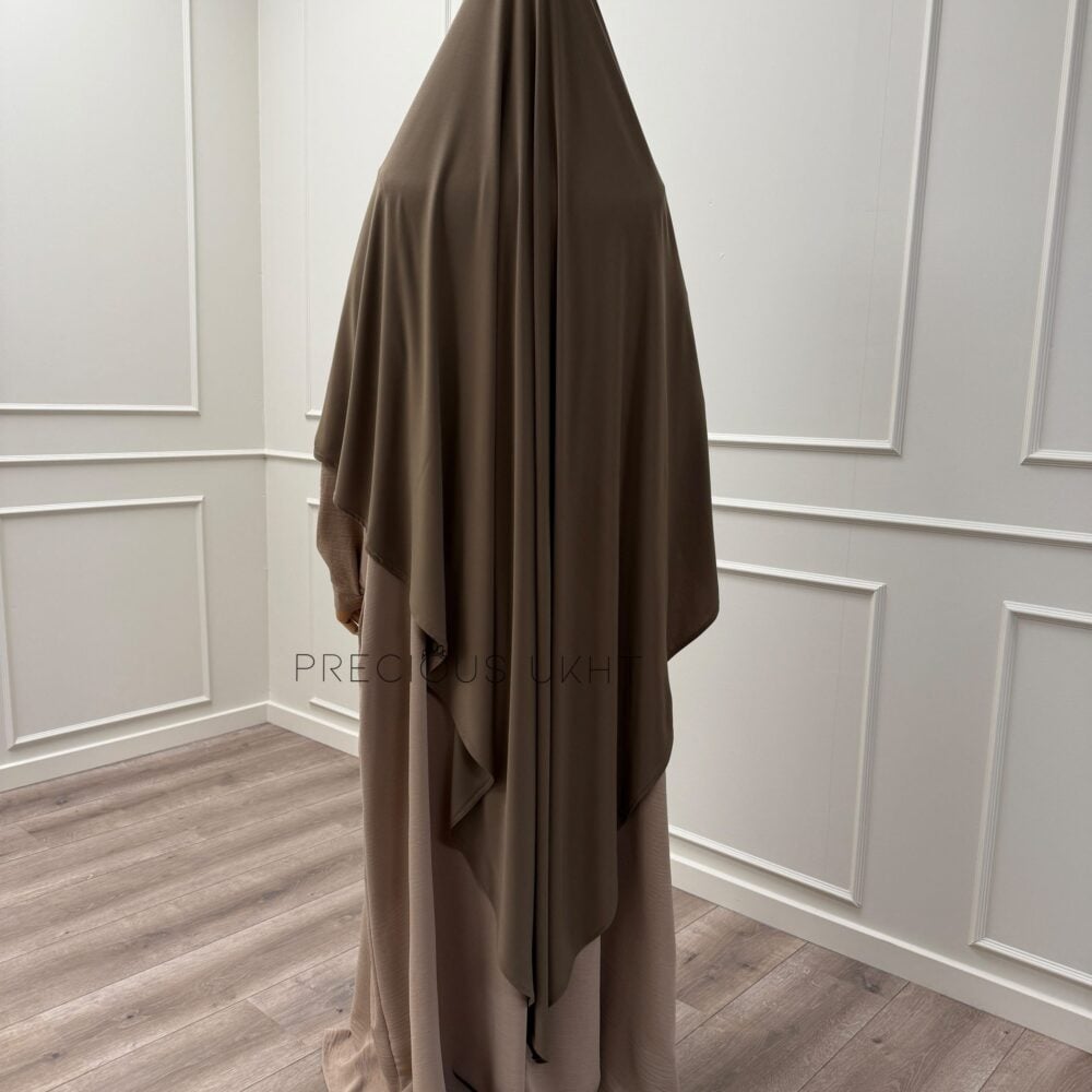 Alternative view of Amira Khimaar Long ‘Cappucino’ (Premium Jersey)