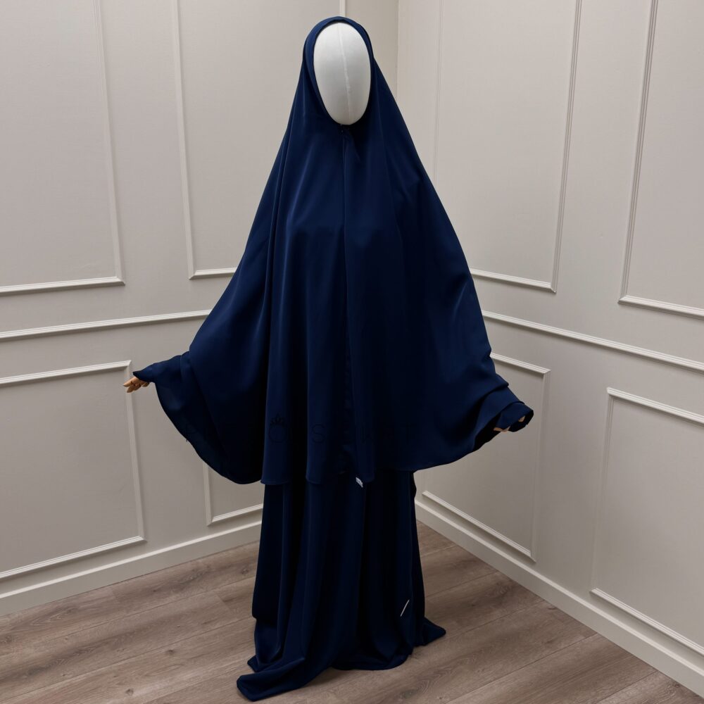 Chaymae Medium Khimaar & Abaya Set ‘Navy Blue’