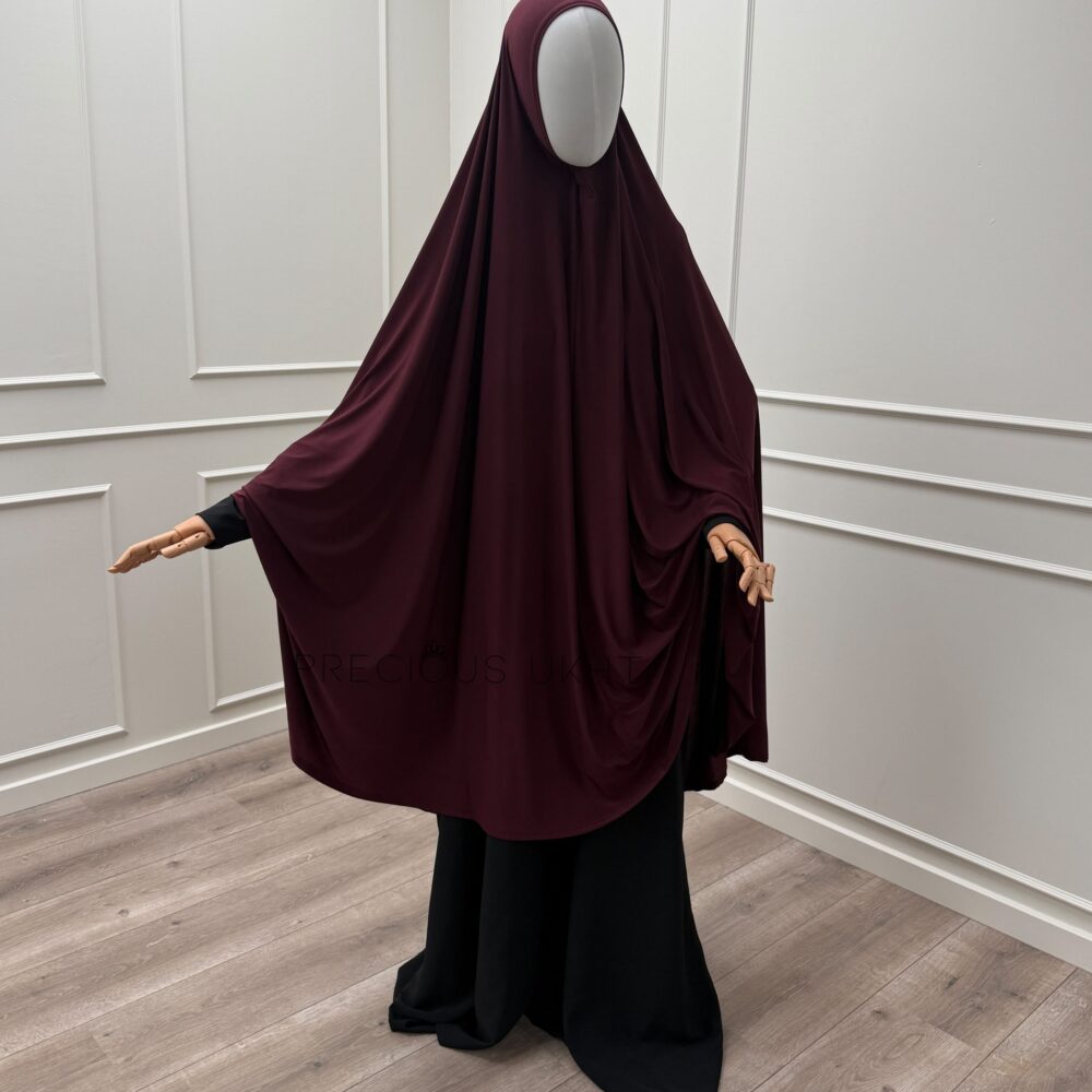 Premium Jersey Extra Long Khimaar 'Plum'