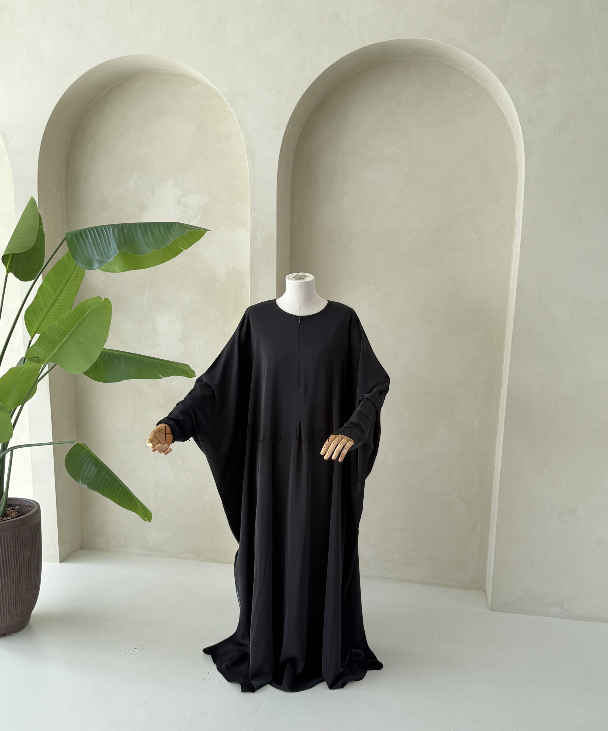 Chaymae Medium Khimaar & Abaya Set 'Black' - Afbeelding 3