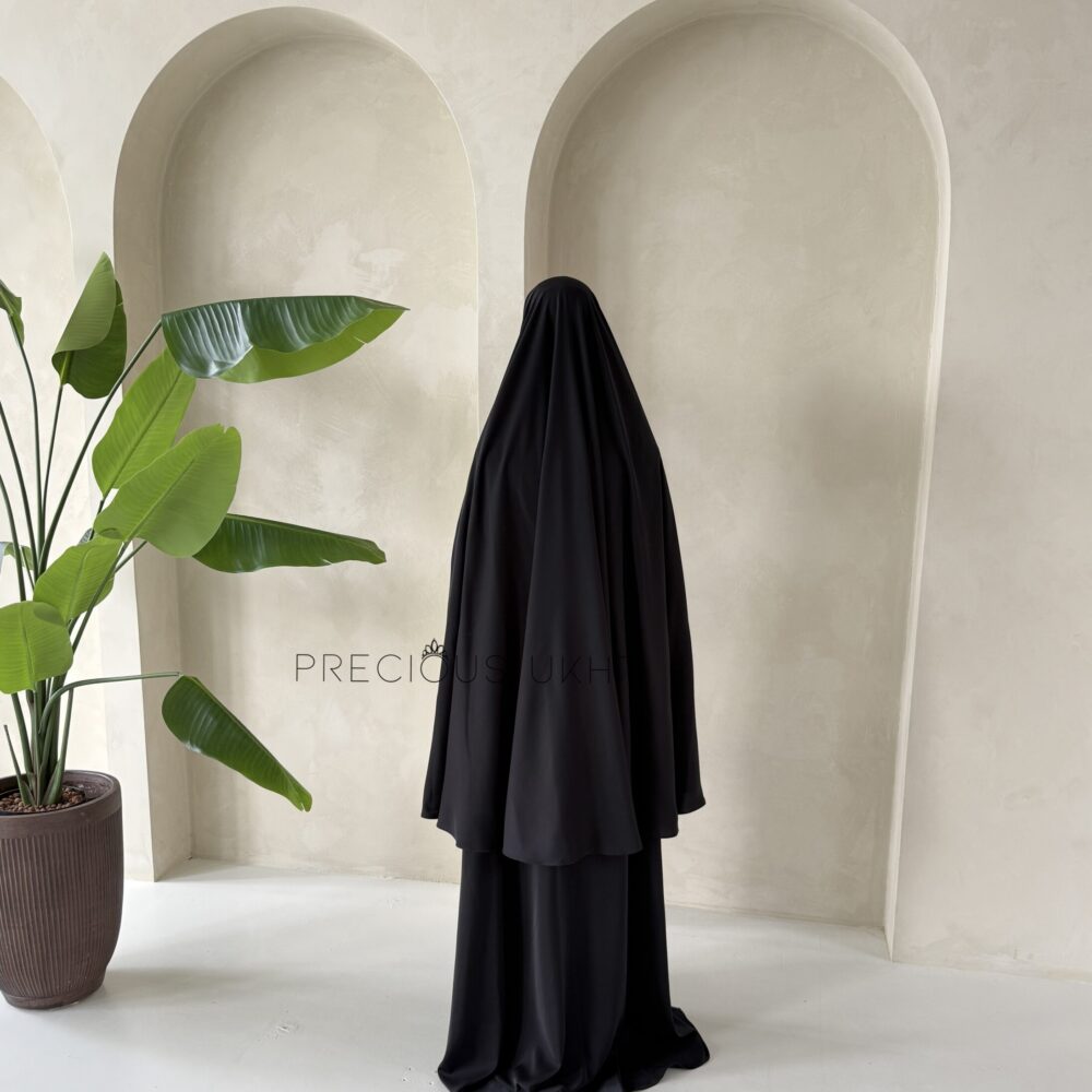 Alternative view of Chaymae Medium Khimaar & Abaya Set 'Black'