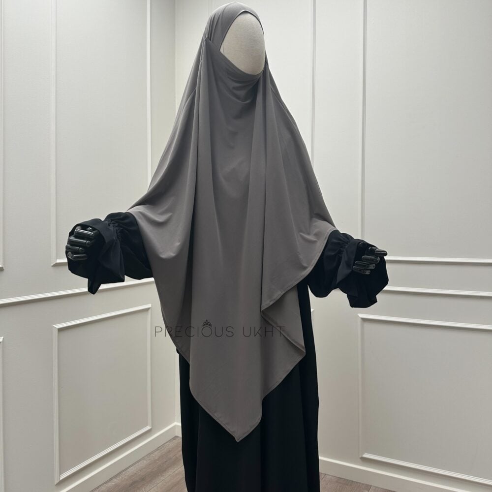 Amira Khimaar Long 'Gravel Taupe' (Premium Jersey)